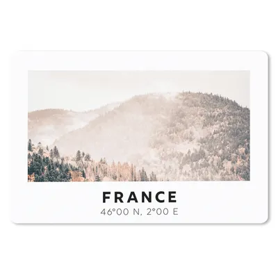 Produktbild von MuchoWow® Mauspad Mousepad Frankreich - Wald - Berge 27x18 cm - Mousepads - Maus Mat - Pad - Mausunterlage - Büroartikel - Desk Matten