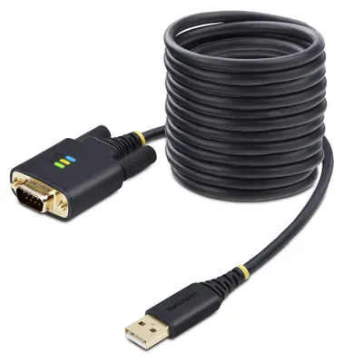 Obrázok produktu pre StarTech.com 1P10FFC-USB-SERIAL, Čierna, 3 m, USB Typ-A, DB-9, Samec, Samec
