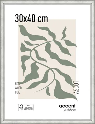 Produktbild von accent by nielsen Holz Bilderrahmen Ascot, 30x40 cm, Silber