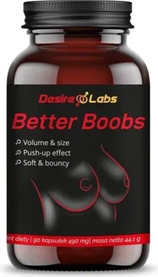 A product shot of a supplement bottle with marketing text and graphics.