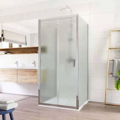 Obrázek produktu pro Mereo Sprchový kout, Lima, čtverec do prostoru U, zasunovací, 100x100x100 cm, chrom ALU, sklo Point - CK85732K