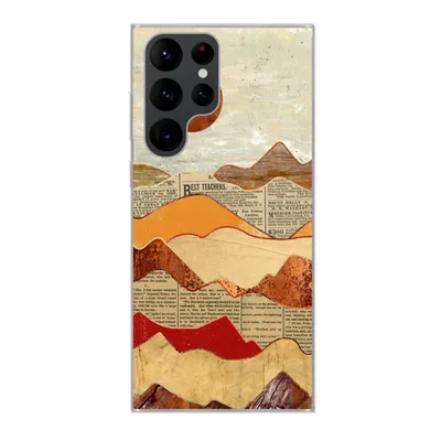 Produktbild von MuchoWow® Handyhülle Schutzhülle Hülle für Samsung Galaxy S22 Ultra Vintage - Zeitung - Marmor Silikon Softcase Handy Hülle - Abbildung