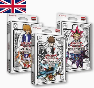Imagen del producto de Yu-Gi-Oh! Pack Mega 2025 (inglés) – Diseño aleatorio + Protección de envío Heartforcards®