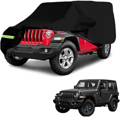 Productafbeelding van Autohoes, waterdichte autohoes voor Jeep Wrangler 2-deurs, anti-uv, outdoor, indoor, afdekzeil voor CJ, YJ, TJ en JK 2