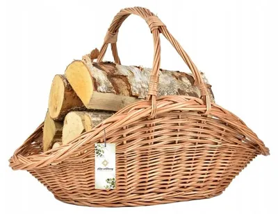 Produktbild von Sklep Wiklinowy Holzkörbe Kaminholzkorb Weide 70 cm