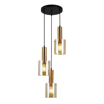Obrázek produktu pro Lustr Italux Sardo moderní mosaz PND-5581-3A-BRO+AMB