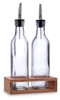 Öl- und Essigset aus Glas, 260 ml, transparent