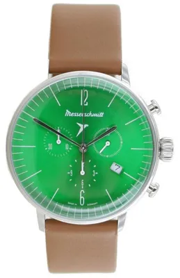 Produktbild von Aristo Herren Messerschmitt Uhr Edelstahl Chronograph ME-4H184 Leder