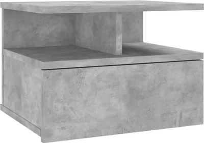Immagine prodotto di Comodini sospesi 2 pz. Grigio cemento 40x31x27cm Materiale a base di legno