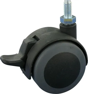 Produktbild von Satz 4x Möbelrolle weiches Rad 2x Ø40 Stift M8X15