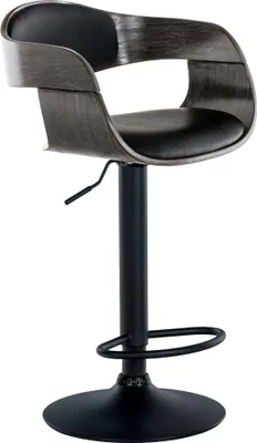 Produktbild von Barhocker HLO-CP267 B Kunstleder  schwarz/grau