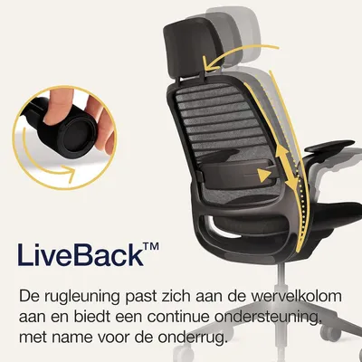Produktbild von Ergonomischer Bürostuhl – Bürostuhl, Drehstuhl, Arbeitstuhl – mit LiveBack-Technologie