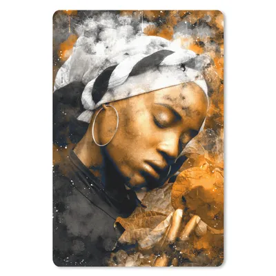 Produktbild von MuchoWow® Mauspad Mousepad Frau - Abstrakt - Kopftuch 18x27 cm - Mousepads - Maus Mat - Pad - Mausunterlage
