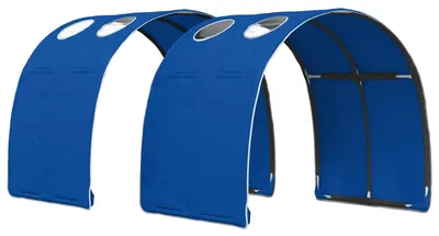 Obrázok produktu pre vidaXL tunel na posteľ, 2 ks, modrý, 211 x 67,5 x 2 cm, polyester