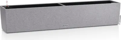 Produktbild von Pflanzenkübel BALCONERA Stone 100 steingrau mit Bewässerungssystem und Pflanzeneinsatz - 99 x 19 x 19 cm 15438