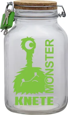 Produktbild von Spardose Geld Geschenk Ideen Monster Knete Transparent Grün Größe XXL 3 Liter