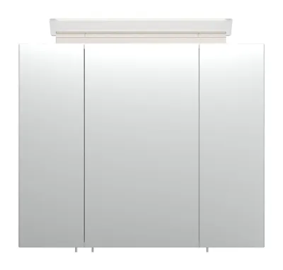 Produktbild von Spiegelschrank 75 inklusive LED-Acrylglaslampe weiss hochglanz EEK: F