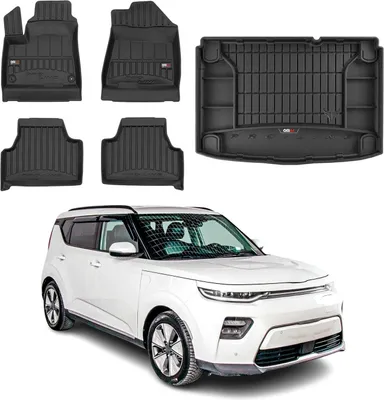 Obrázek produktu pro Sada podlahových rohoží a kufru pro Kia E-Soul 2019-2022 TPE černá