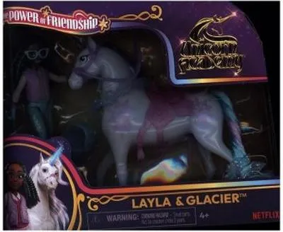 Produktbild von Unicorn Academy - Layla und Einhorn Glacier (mit echter Mähne und Schweif sowie Bürste)