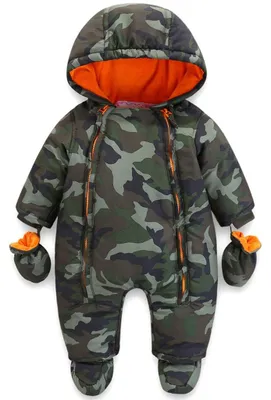 Produktbild von JiAmy Baby Winter Overall Mit Kapuze Schneeanzüge mit Handschuhen und Füßlinge M