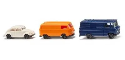 Immagine prodotto di Wiking 090302 - 1/160: Un'automobile e due furgoni - Nuovo