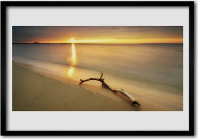 Produktbild von Bild 100x70 MDF-Rahmen Wandkunst Ocean Beach Landschaft