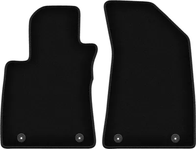 Produktbild von Wielganizator Velours-Autoteppiche vorne – passend für MG ZS II (Crossover, Bj. 2022-) – schwarz, passgenau, mit Befestigungen set 2 Stk.
