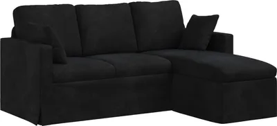 Obrázok produktu pre vidaXL Sedačka, čierna, 178 x 134 x 80 cm, zamat