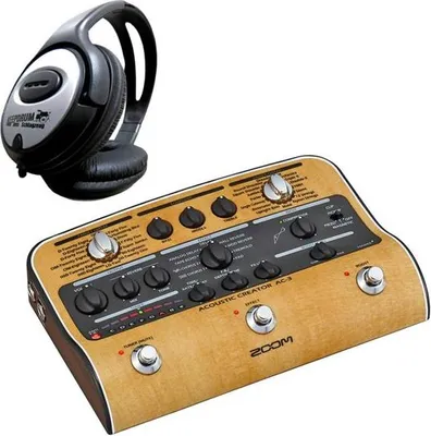 Produktbild von Zoom AC-3 Effektgerät mit Kopfhörer