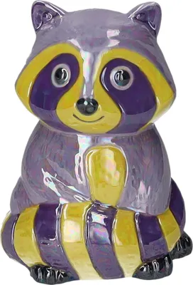 Produktbild von Gift Company Mignon Vase Waschbär lila 13,6cm