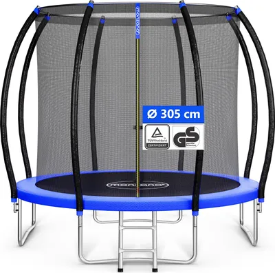 Image de Monzana Trampoline Ø305 cm Set complet avec filet de sécurité intérieur Échelle Couverture de bord Trampoline de jardin