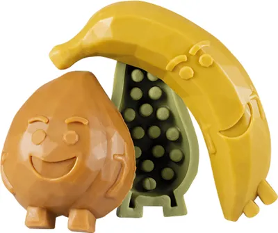 Produktbild von 3 Stück á 12,5 cm - Garden Bites Fruity Friends - vegetarischer Dental - Kausnacks mit Fruchtstückchen