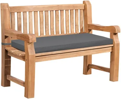 Produktbild von Gartenbank Daxon mit Kissen, 150 cm, grau
