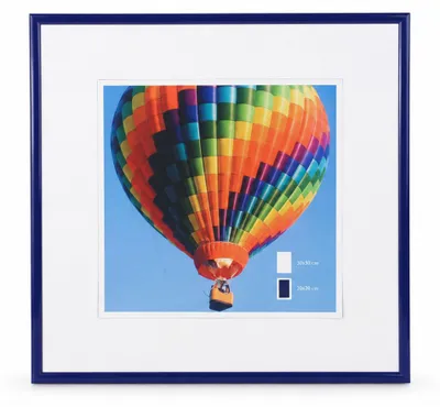 Produktbild von Bilderrahmen mit Klarglas quadratisch fotorahmen Kunststoff Posterrahmen Vintage Collage Picture Frame New Lifestyle - Farbe: Blau | Format: 30x30
