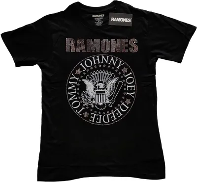 Produktbild von Ramones - T-Shirt Verziert für Kinder RO5925 (128) (Schwarz)