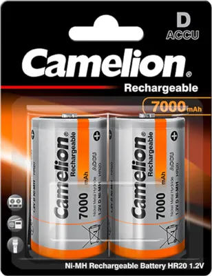 Obrázok produktu pre Camelion NH-D7000BP2, Nabíjateľná batéria, D, Nikel-Metal Hydrid (nimh), 1,2 V, 2 kusov, 7000 mAh