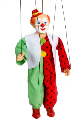 Produktbild von Masek Clown mit Hut Marionette, 20 cm