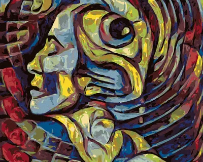 Produktbild von Zuty - Malen nach Zahlen - ABSTRAKTE FRAU MIT AUGE, 40x50 cm, ohne Keilrahmen