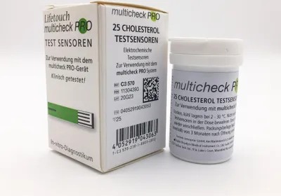 Produktbild von C3 570 Senzorové testovací proužky na cholesterol, 25 ks, pro Lifetouch Multicheck Pro