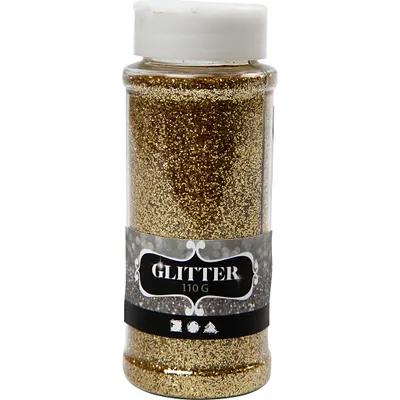 Produktbild von Mehrzweck Feiner Gold Glitter 110 g in Streudose für präzise Dosierung