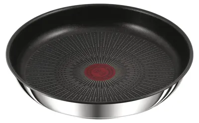 Productafbeelding van Tefal Ingenio Preference L9730502, universele pan, zwart, roestvrij staal, roestvrij staal, titanium, temperatuurindicator, keramisch, geschikt voor gas, halogeen, inductie, afgesloten kookplaat