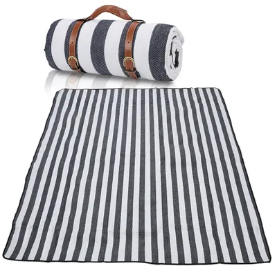 Produktbild von Wasserdichte Picknickdecke 200x200 cm XXL Outdoor Campingdecke mit Tragegriff, Weich & Robust