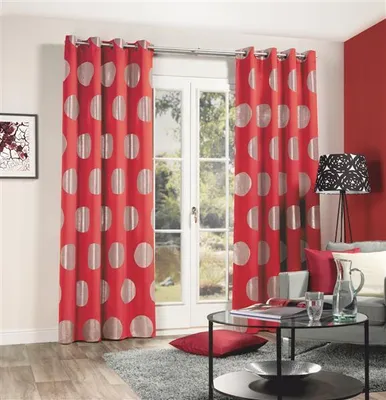 Produktbild von Home Wohnideen Ösenschal Verdunklungsstoff Silberdruck 1 teilig 245 x 140 cm Rot