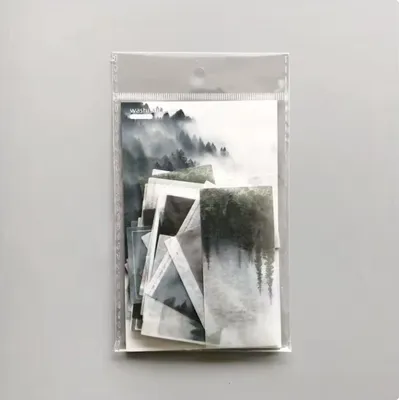 Produktbild von CHPN – Wald-Aufkleber – Washi-Aufkleber – 50 Stück – Vintage-Look – Bäume-Aufkleber – Wald – Laptop-Aufkleber – Tagebuch – Scrapbook-Aufkleber – Bäume –