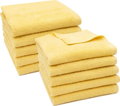 Produktbild von Handtücher (10er-Set), 80% Baumwolle, 20% Polyester, gelb