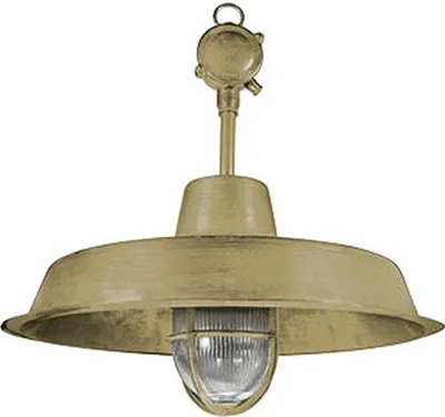 Immagine prodotto di Plafoniera da esterno in vetro vero ottone E27 IP44 rotonda D: 46 cm in ottone Luce da esterno marittima