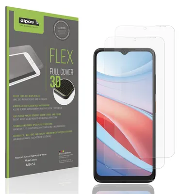 Produktbild von 2x Full Cover Schutzfolie matt für MaxCom MS652 Panzerfolie Anti-Shock