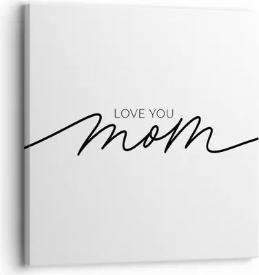 Produktbild von Bild auf Leinwand - Leinwandbild - Einteilig - Ich liebe dich Mama - 30x30cm - Wand Bild - Wanddeko - Wandbilder - Leinwanddruck - Bilder - Wanddekoration - Leinwand bilder - Wandbild - AC30x30-4794