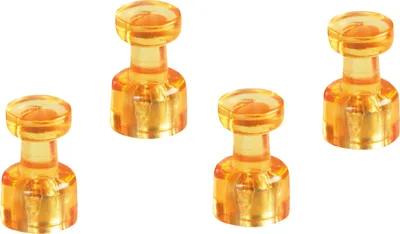 Produktbild von magnetoplan Magnet Memohalter 1666144 gelb 4 St./Pack.