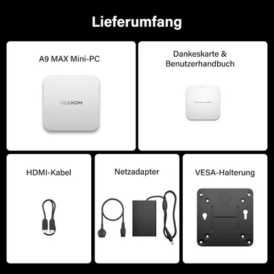 Produktbild von AI Mini PC AMD Ryzen AI 9 HX 370 12C24T 5.1GHz 32GB DDR5 1TB SSD 2.5G Dual LAN Windows 11 Pro KI-Spitze